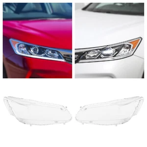 Pair Headlight Lens Covers For 2016-2017 Honda Accord 9.5th Sedan Left and Right - Imagen 1 de 23