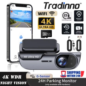4K Dash Cam Dash Camera WIFI Parking Mode Video Recorder DVR With 32GB Card - Picture 1 of 15