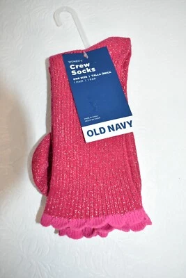 Calcetines Top Old Azul Marino Rosa Metálico Volantes Talla Única Para Mujer Foto 1 de 4