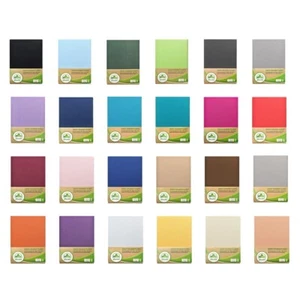 Premium Boxspring- & Wasserbett Spannbettlaken 100% Jersey-Baumwolle ÖKO-TEX - Bild 1 von 153