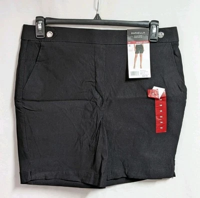 Cintura corta negra elástica cómoda para mujer Rafaella talla 14 precio de venta sugerido por el fabricante 49,00 USD nueva con etiquetas Foto 1 de 4