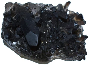 Muestra de racimo de cuarzo ahumado negro 4"/362 gramos - Imagen 1 de 5