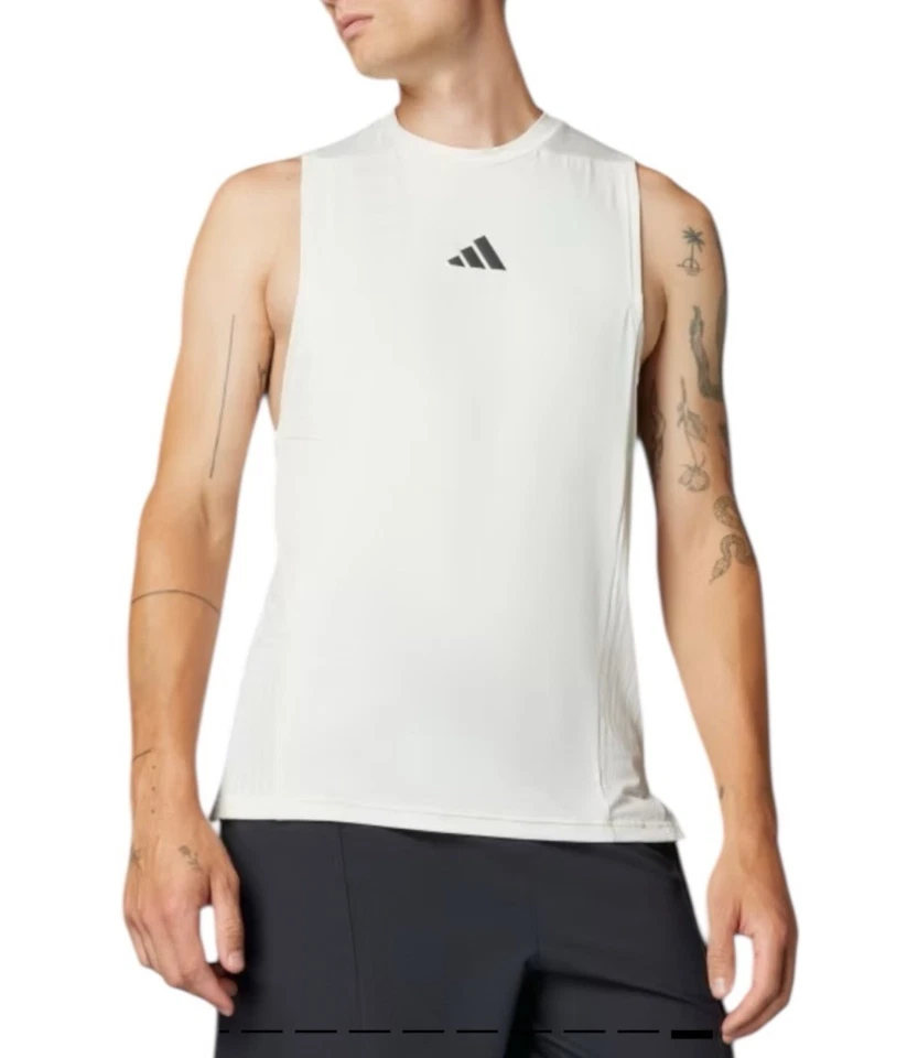Regata Adidas JI8172 Training, Climacool, Branca, Masculina Tamanho 2XL, NOVA - Imagem 1 de 4