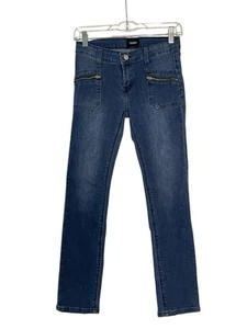 Hudson Kids Denim Jeans Youth Girls Size 16 Skinny Blue Mini Front Pockets - Picture 1 of 4