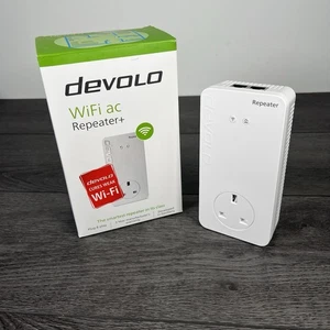 Devolo WiFi Repeater+ AC Network Booster Range Extender 2 LAN White UK MT3048 - Picture 1 of 7