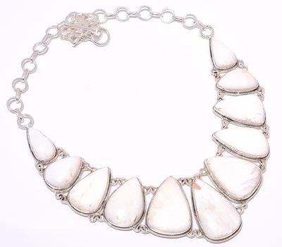 Colar feito à mão com joias de prata esterlina 925 e colectiva laranja - Índia 17,99 pol. T4 - Imagem 1 de 4