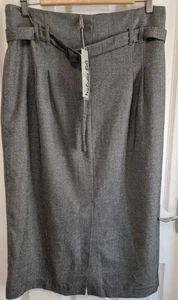 Per una Size 16 long length brand new with tags grey pencil knee length skirt - Picture 1 of 6