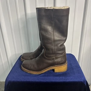 Botas Frye Campus 14L Forradas en Piel de Oveja Cuero Marrón Suela Crepé Talla 9 Media pantorrilla - Imagen 1 de 10
