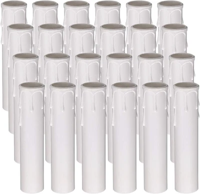 Cubiertas de enchufe para velas mangas aptas para la mayoría de las lámparas de araña base 24 piezas 4" de alto NUEVO Foto 1 de 4