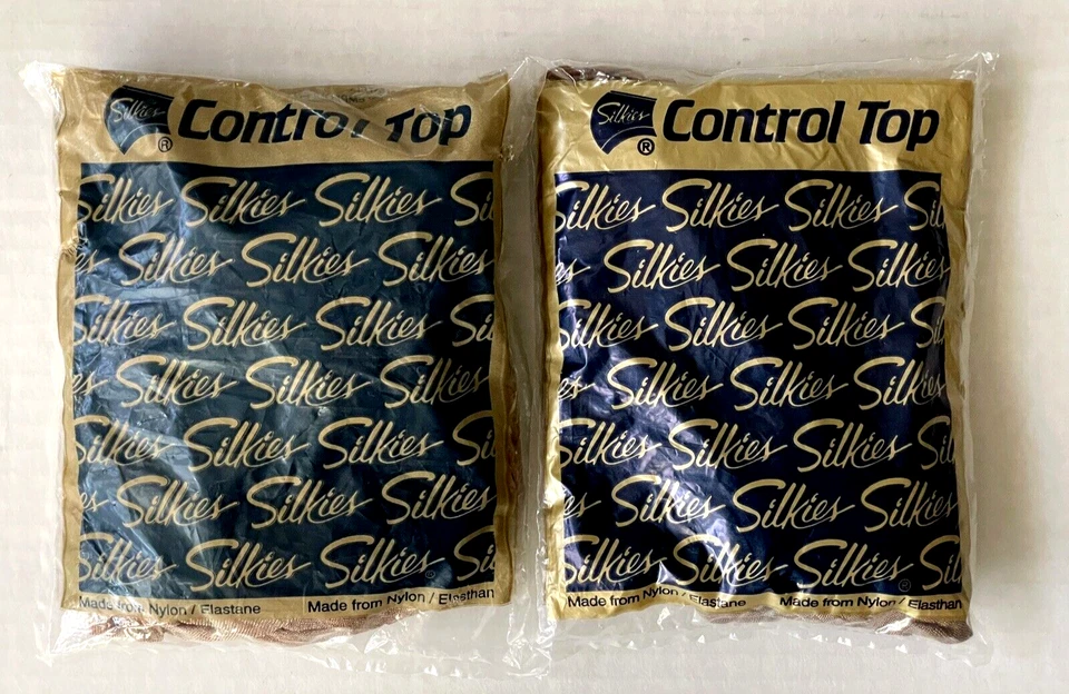 Vintage Silkies Control Top Pantyhose X-Tall Nude Light Support Leg 070401