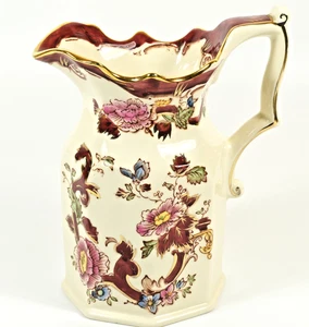 Hermosa jarra Masons Mandalay roja con paneles 61/4" pulgadas forma gótica  - Imagen 1 de 5