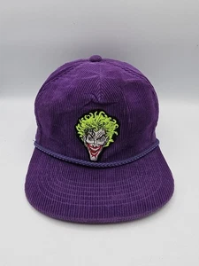Vtg The Joker Batman 90’s Purple Snapback Hat Adjustable Size - Picture 1 of 7