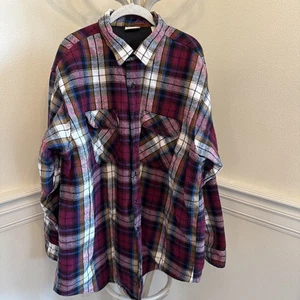 A Field And Stream quilted flannel shirt with pockets and button cuffs 2XL - Picture 1 of 14