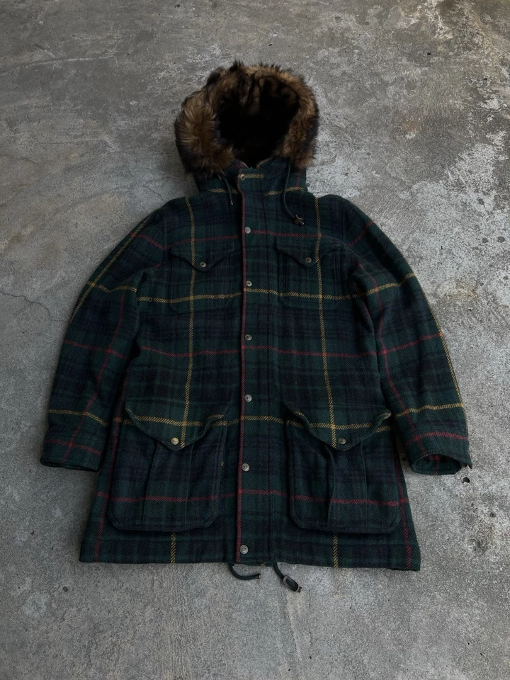 Rare Ralph Lauren Blue Label Wool & Alpaca Blend Real Fur Jacket Archive Size wL - Image 1 of 4