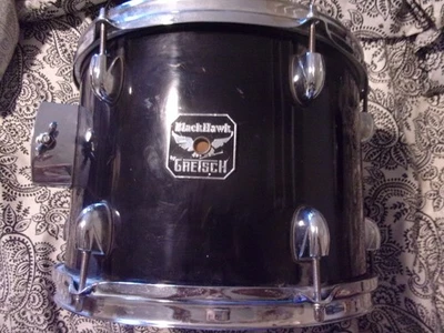 Batería Gretsch Blackhawk Rack Tom con montaje 12" X 9" negro brillante usada pocas marcas Foto 1 de 4