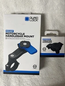 QUAD LOCK Motorcycle/Moto Handlebar Mount + Vibration Dampener - NEW - Picture 1 of 1