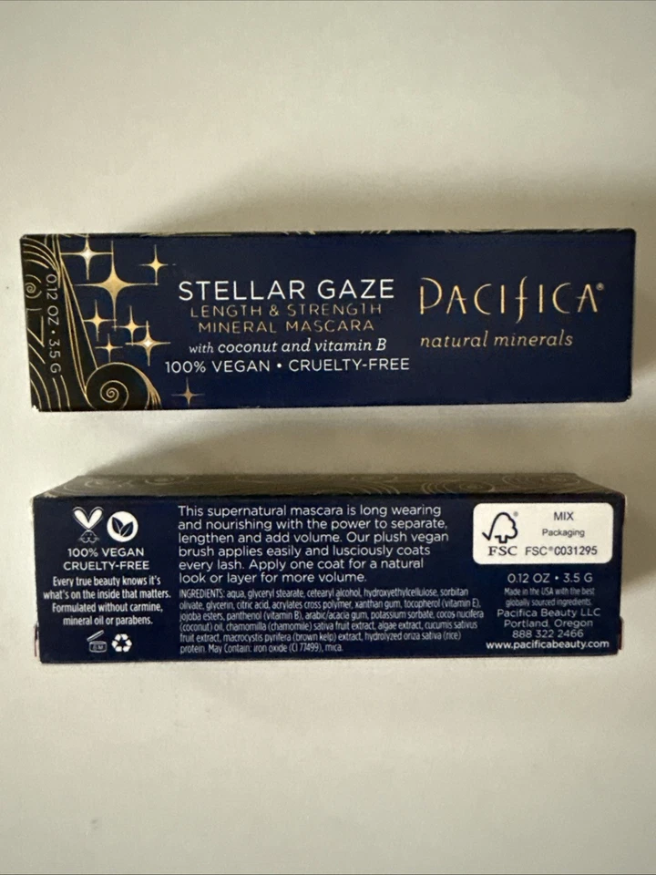 Máscara de pestañas mineral Pacifica Beauty Stellar Gaze longitud y fuerza en negro Foto 1 de 1