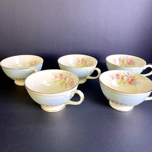 Vintage 1950's Homer Laughlin Chateau Eggshell Georgian G51N5 - Teacups Set of 5 - Picture 1 of 10