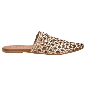 COCONUTS by Matisse Every Metallic Mules Womens Gold Flats Casual EVERY-712 - Picture 1 of 5