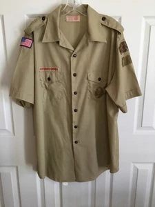 BSA hellbraunes kurzärmliges offizielles Herrenhemd Größe Men’s XL (17-17-1/2) - Bild 1 von 9