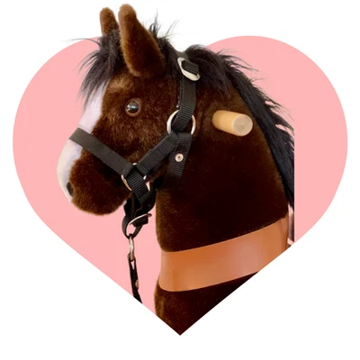 Hobbyhorse und Spielpferde Halfter Nylon mit Strick SCHWARZ - Bild 1 von 4