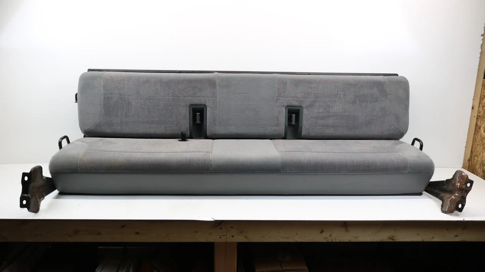 87-97 Ford F150 F250 F350 OBS Extended Cab Rear Cloth Bench Seat OEM - Image 1 of 4