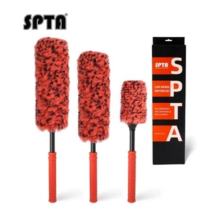 SPTA 3Pcs Ultimate Wheel Cleaning Brush Set 3 Size for Cars Trucks Rim Hub - Picture 1 of 7