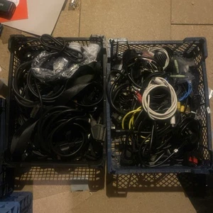 Cables Leads Job Lot - Phones Ethernet HDMI Adapter Female VGA Kettle Phono Mono - Picture 1 of 24