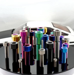 Rison Titanium Bolt Hexagon Socket Cap Bolt DIN912 Screws M5 Screw Hex Bolt 1PCS - Picture 1 of 68