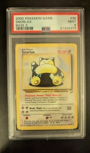 PSA 9 MINT 2000 2ND EDITION BASE II 2 SET POKÉMON SNORLAX 30/130 #30 RARE GRADED - Picture 1 of 6