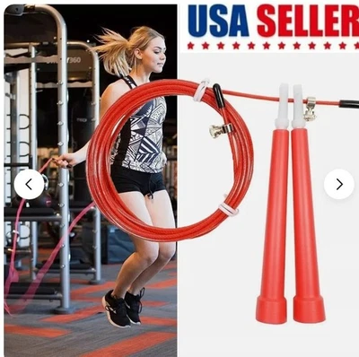 Веревка для прыжков аэробные упражнения бокс регулируемый подшипник скорость фитнес тренажерный зал - Изображение 1 из 4