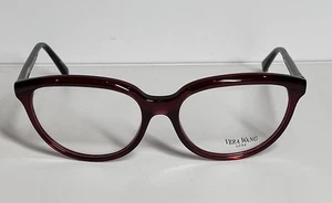 Vera Wang Luxe Fabienne Eyeglasses Red Wine Cat Eye Frame 53-15-140 NEW - Picture 1 of 5