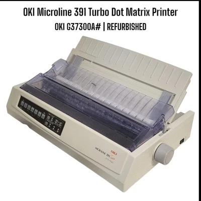 OKI Microline 391 Turbo Dot Matrix Printer | Fast Print | Reliable | Rebuilt - Image 1 of 2
