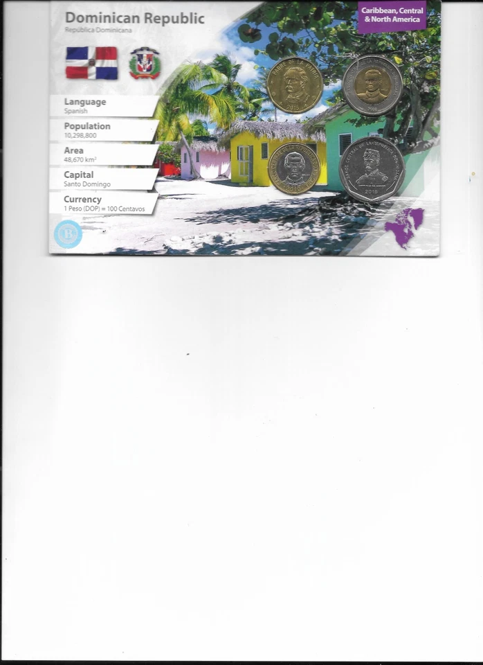 Dominican Republic Coin Set 1-25 Pesos UNC - Image 1 of 1