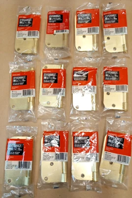 Лот из 12 Everbilt 237 076 атласной латуни 5/8 «угловой радиус двери 4» петля 237-076 - Изображение 1 из 4