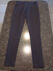 Lark And Grey Womens Stretch Dress Pants Navy White Checked Sz S