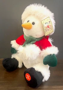 SELTENE Freunde alle Jahreszeiten PLÜSCH ANIMIERTER SCHNEEMANN dreht sich spielt Jingle Bells VIDEO - Bild 1 von 7