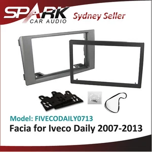 SP Double 2 DIN Facia Kit Panel Fascia Dash Plate For Iveco Daily 2007-2013 Grey - Picture 1 of 1
