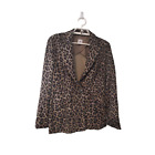 Cabi Blazer Jacket Womens Size 4 Leopard Jungle Print Ponte Knit