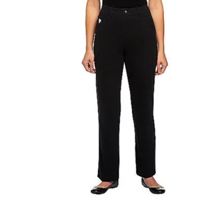 Quacker Factory - Tall DreamJeannes Pull-On Boot Cut Pants - XS - Black - Picture 1 of 7