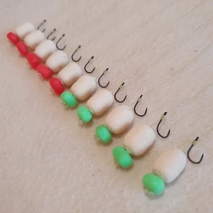 10 X HAIR RIGS PRELOADED WITH 15mm FLURO THE SOURCE DUMBELL POPUPS DYNAMITE - Picture 1 of 4