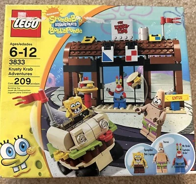 2009 LEGO SpongeBob SquarePants “Krusty Krab Adventures #3833 NEW SEALED BOX! - Image 1 of 4