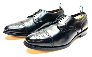 Zapatos de vestir Oxford para hombre Allen Edmonds Sanford de cuero negro punta gorra talla 10,5B - Imagen 1 de 11