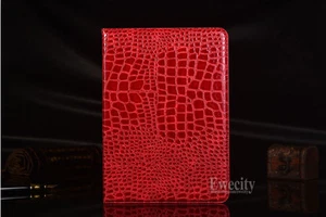 Folio Crocodile PU Leather Smart Magnetic Case Cover For Samsung Galaxy Tab - Picture 1 of 22