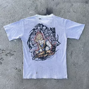 T-shirt vintage Y2K Dragon Ball Z Anime TV Show grigio 2001 funimazione media - Foto 1 di 5