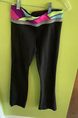 Girls IVIVVA by Lululemon Reversible Tight Pants Size 10 Black , Multicolored - Image 1 of 4