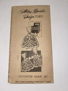 Alice Brooks Design 7387 Crotched Chair Set Instructional Manual1 1940’s Rare - Picture 1 of 4