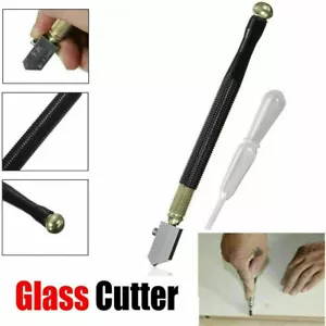 Professional Glass Cutter Oil Lubricated Cutters With Grip Carbide Precision UK - Picture 1 of 6