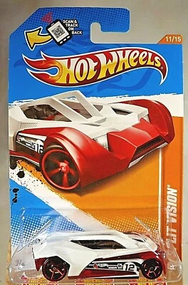 2012 Hot Wheels #76 Track Stars 11/15 SPL VISION белый с красным OH5 спицевое колесо - Изображение 1 из 4