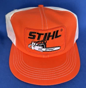 Vintage Stihl Mesh Trucker Cap Hat K Products USA Made Snap Back Patch - Picture 1 of 9